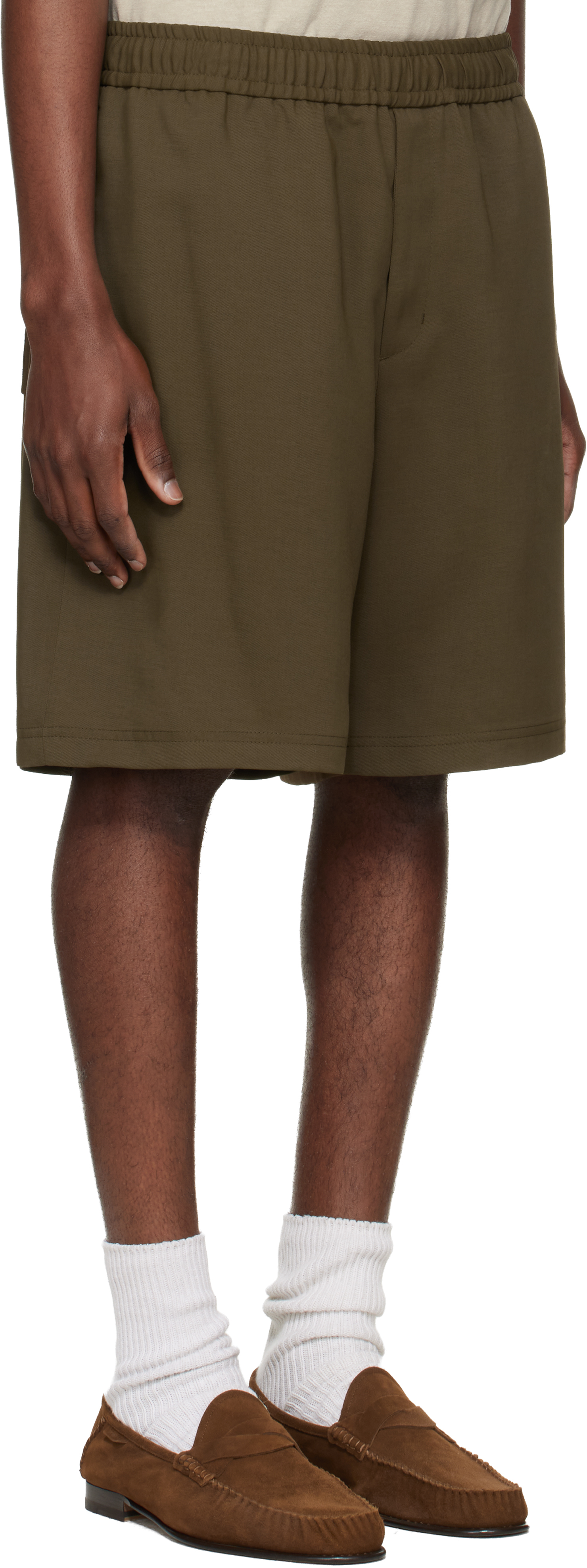 Brown Twill Shorts