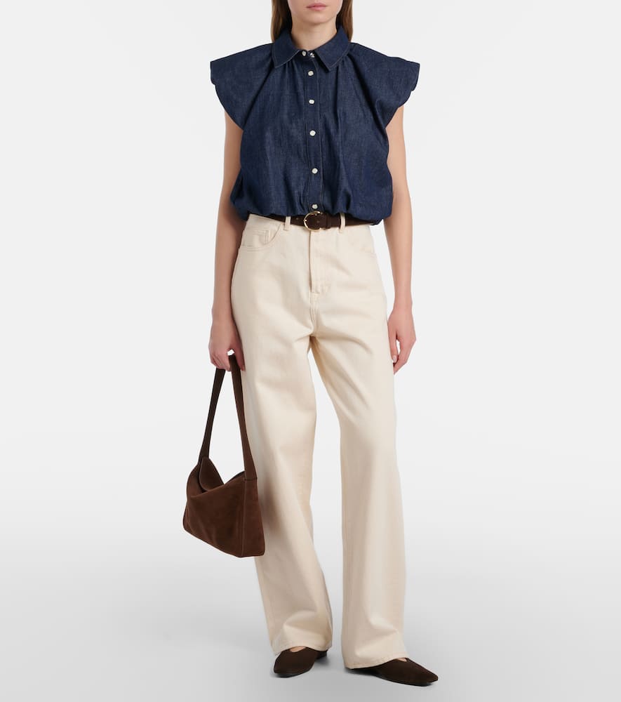 Shell denim blouse