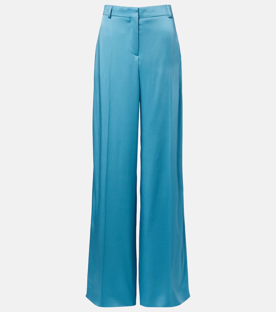 Satin wide-leg pants