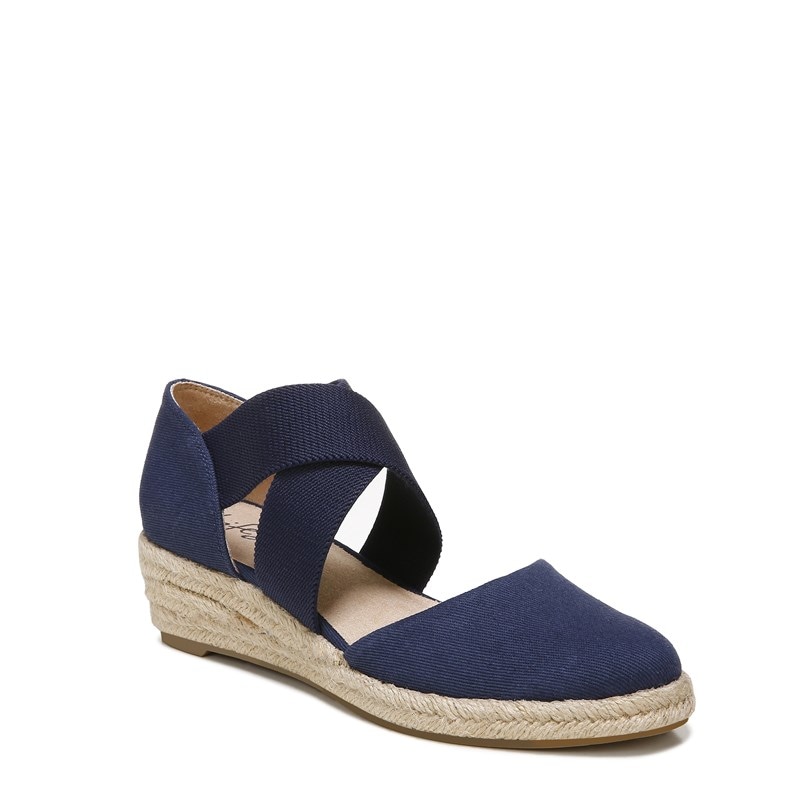 Women's Keaton Espadrille Wedge Sandals (Navy Canvas)
