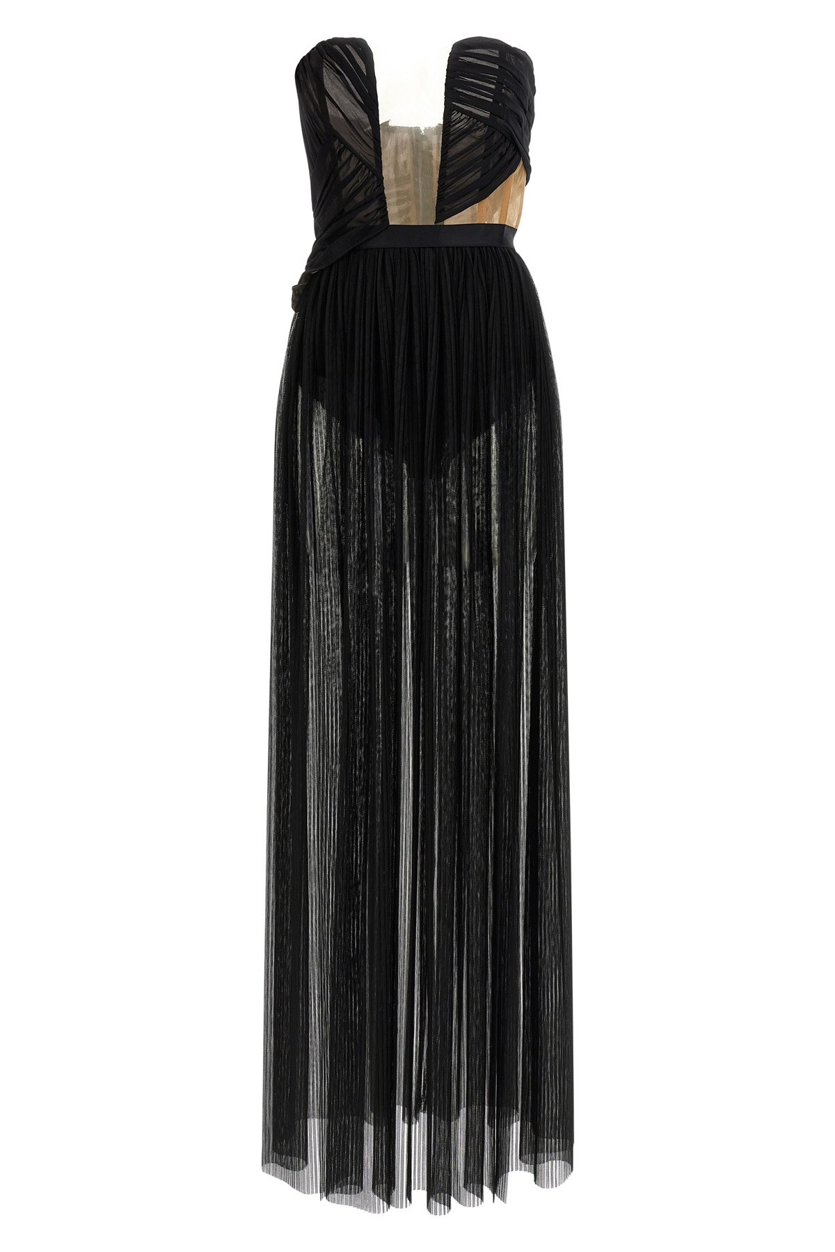 'Corsetto Draped Gown' Dress
