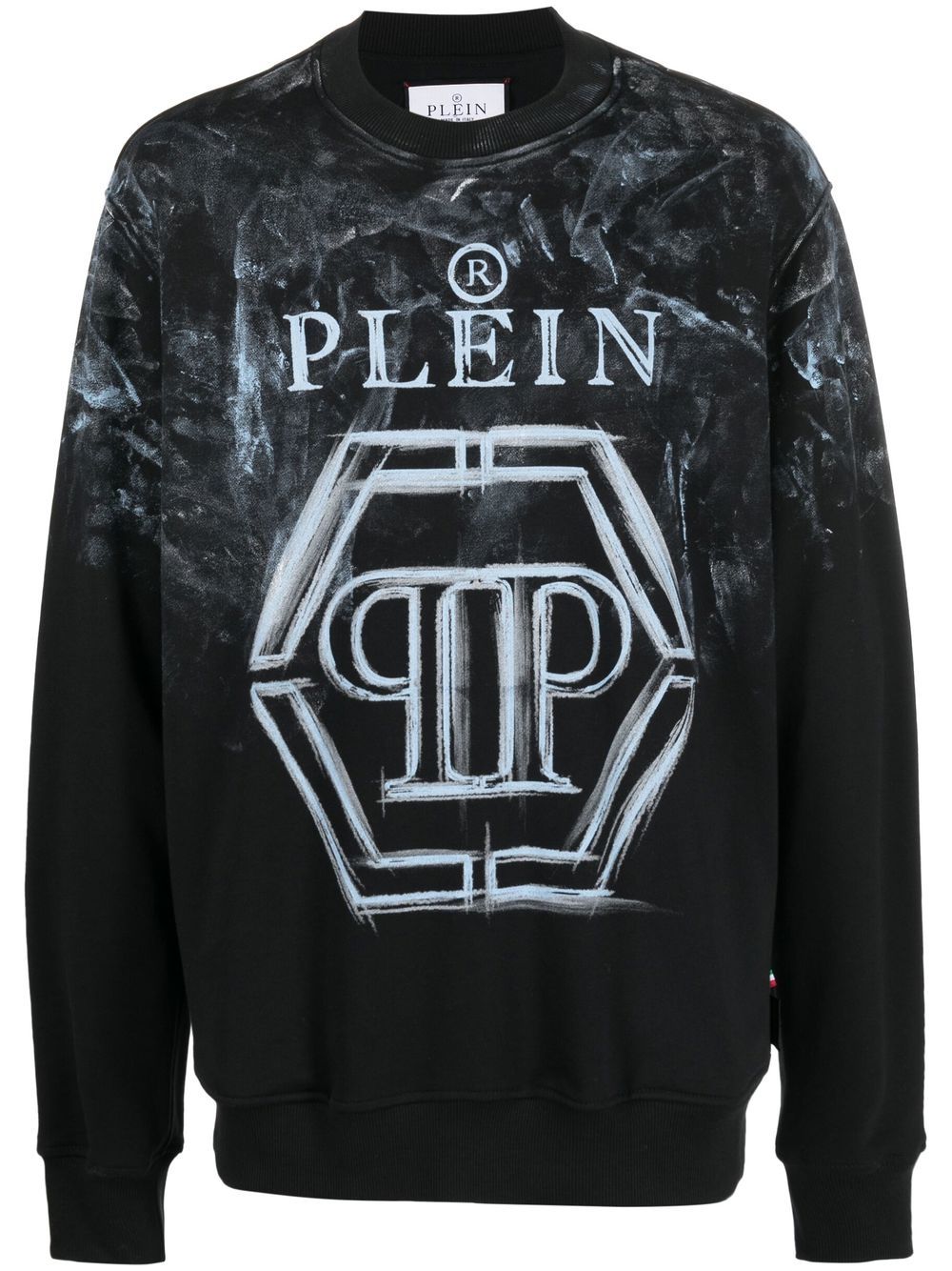 Logo-print long-sleeve sweatshirt - Black