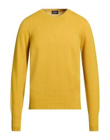 Man Sweater Mustard Size 44 Lambswool