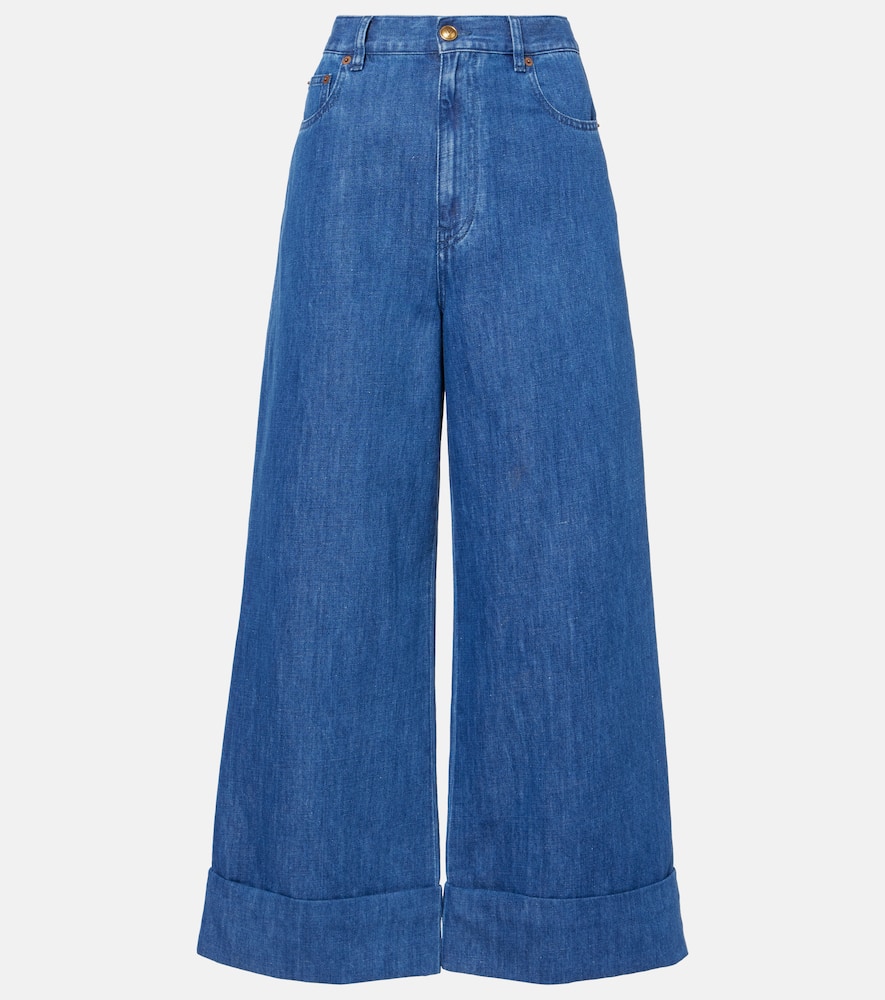 High-rise wide-leg jeans
