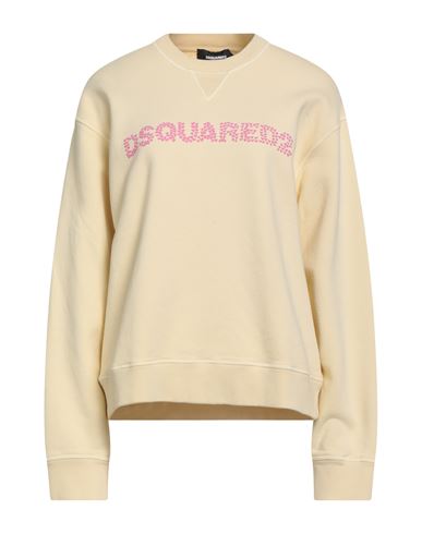 Woman Sweatshirt Pastel yellow Size XS Cotton