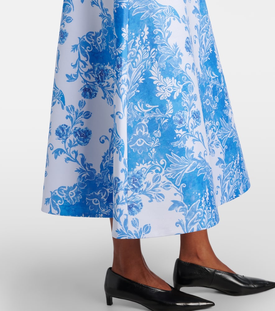 Hallie floral taffeta maxi skirt
