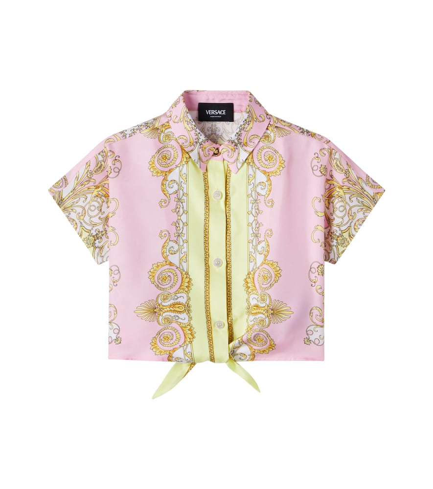 Spring Barocco silk twill shirt