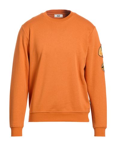 Man Sweatshirt Orange Size L Cotton