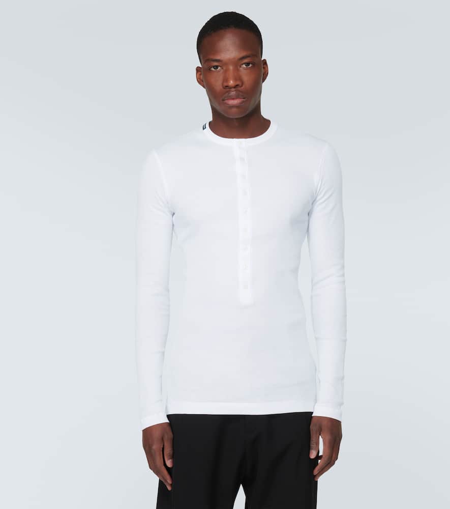 Re-Edition cotton jersey Henley shirt