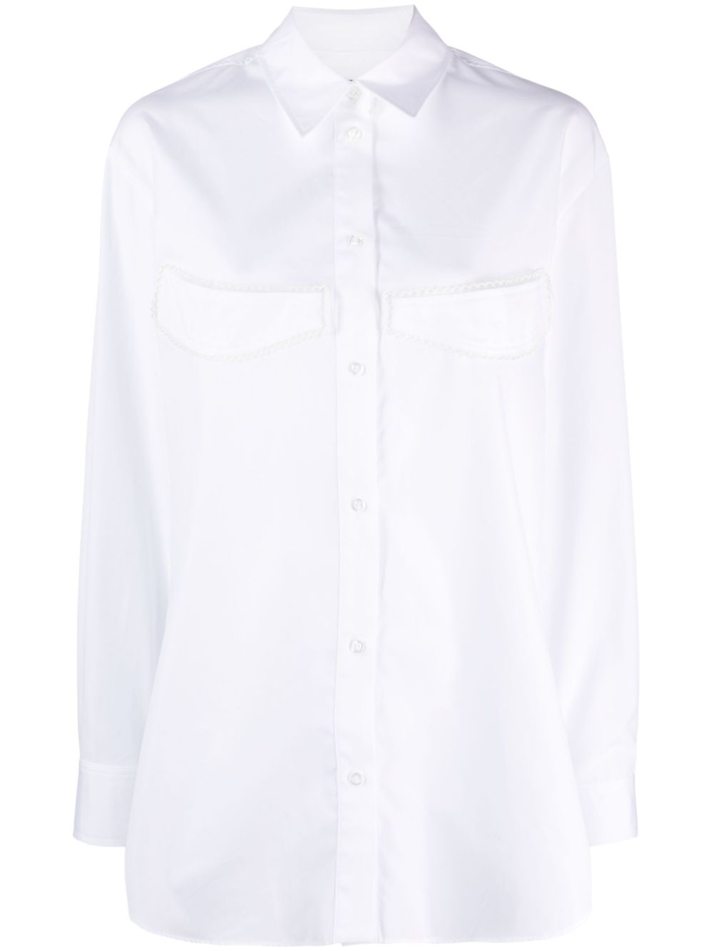 Long-sleeve cotton shirt - White