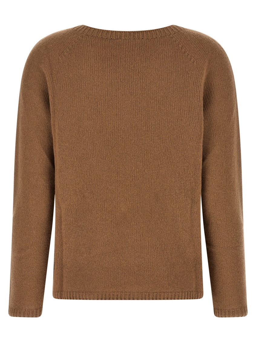 Brown Knitted Round Neck Sweater