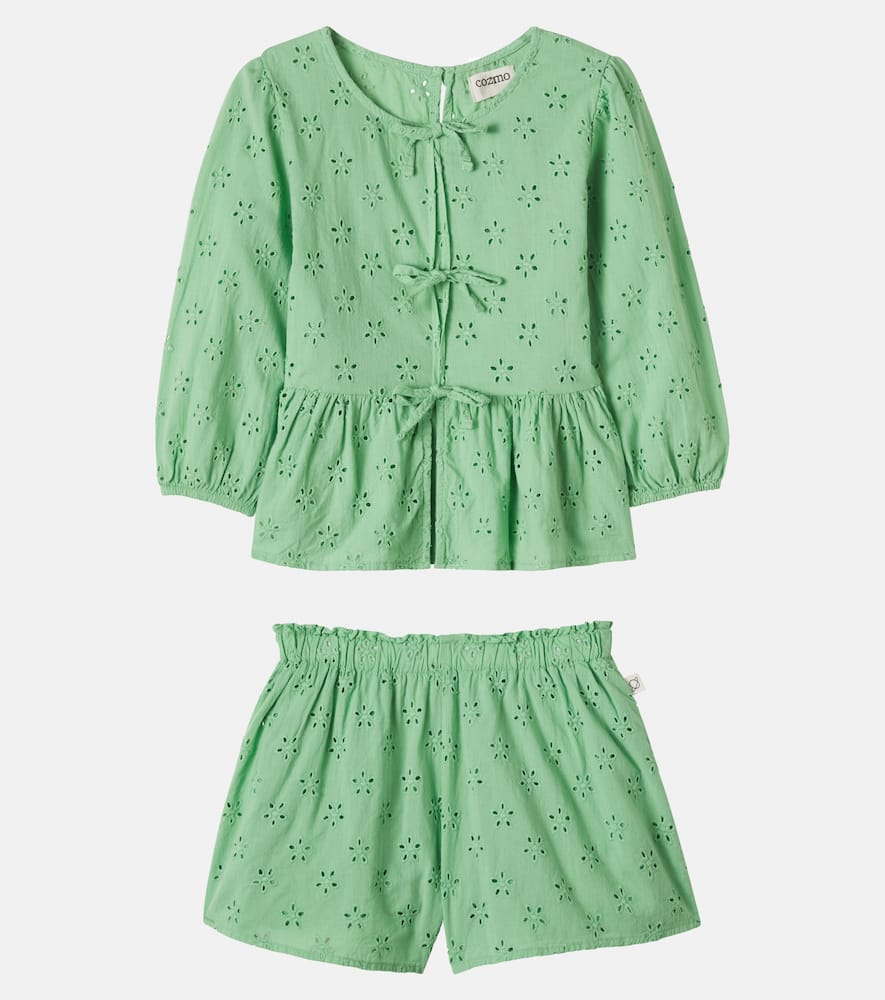 Alma broderie anglaise top and shorts set
