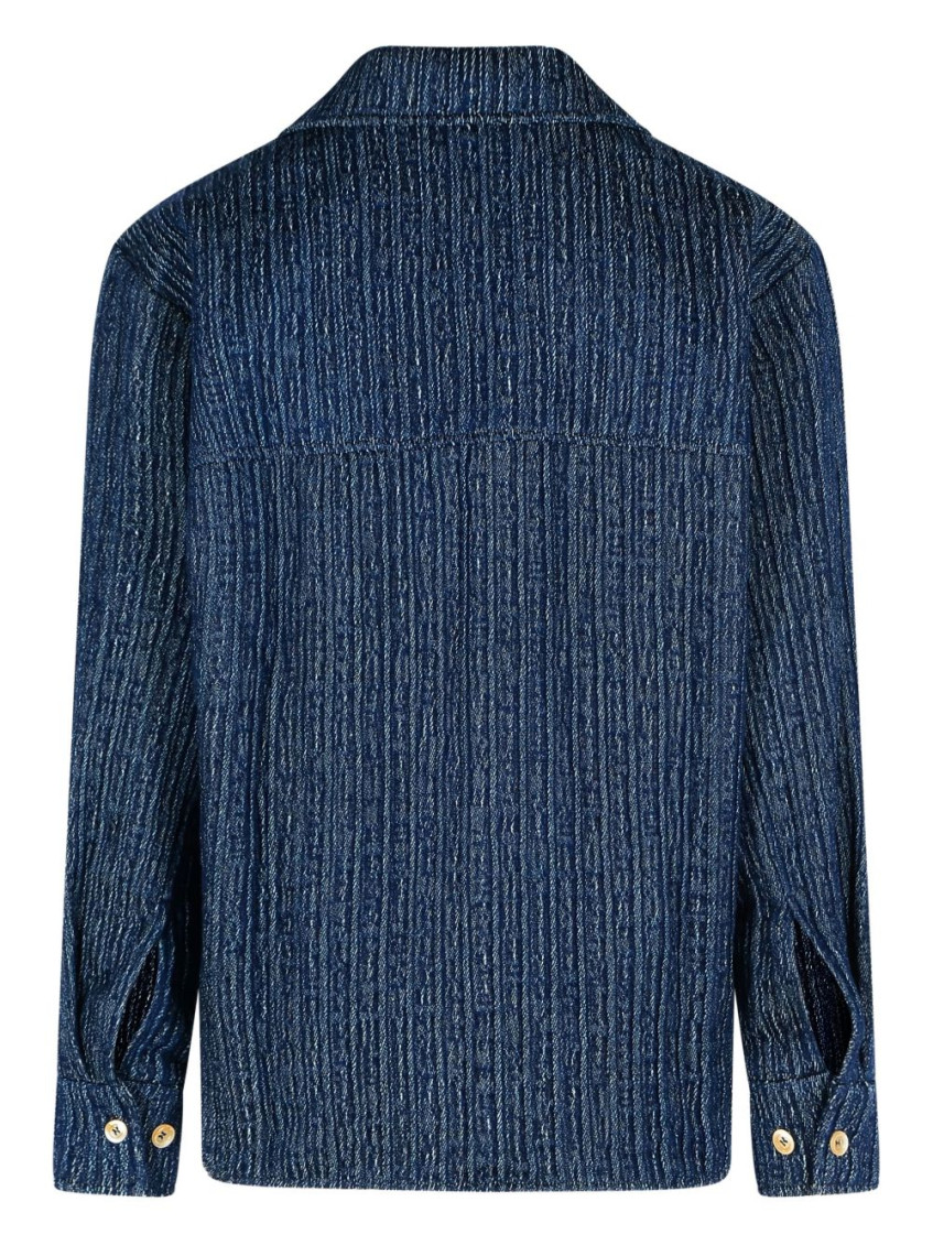 Séfr - camp collar long sleeve textured jacket