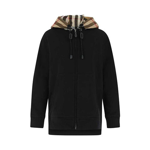 Check-hood hoodie