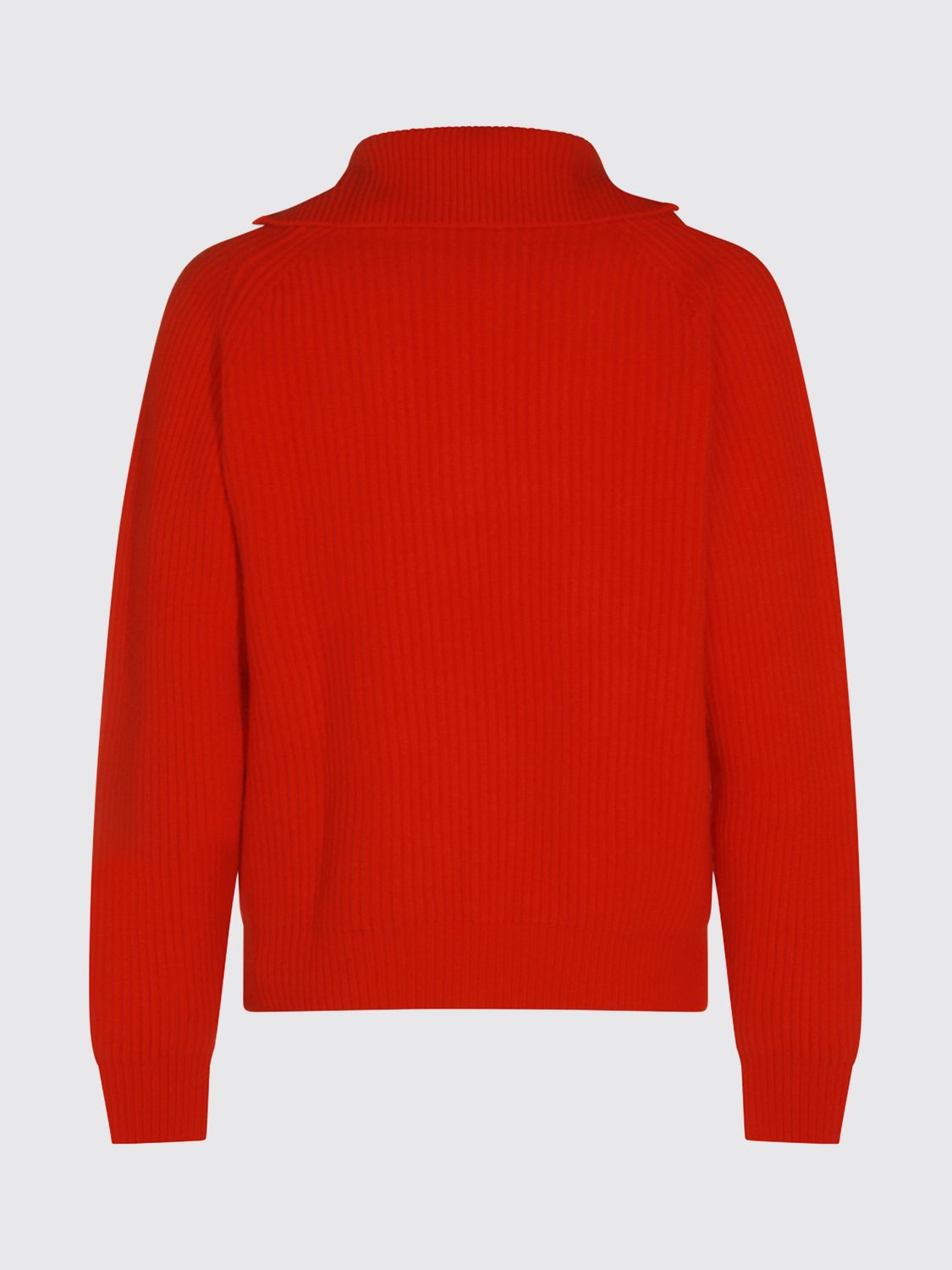 High Neck Half-Zip Jumper in Pure Wool