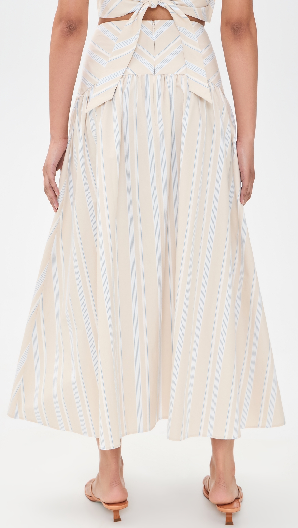 Adaline Skirt Beige Stripe