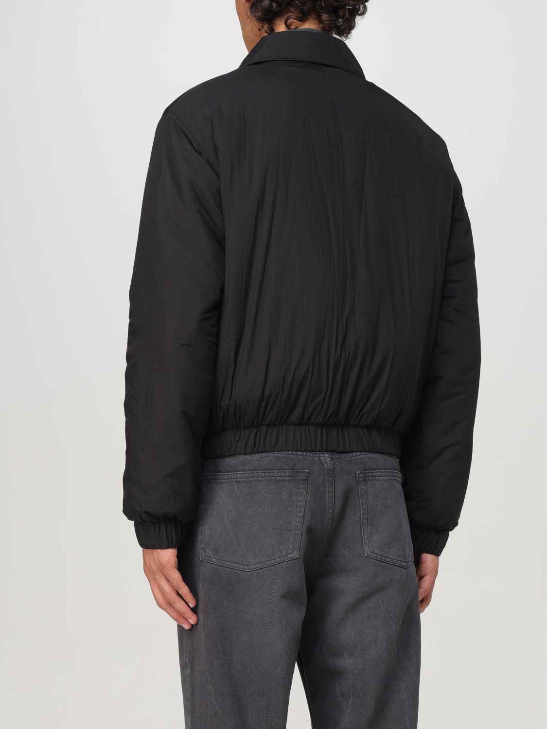 Crumpled Canvas Bomber Jacket