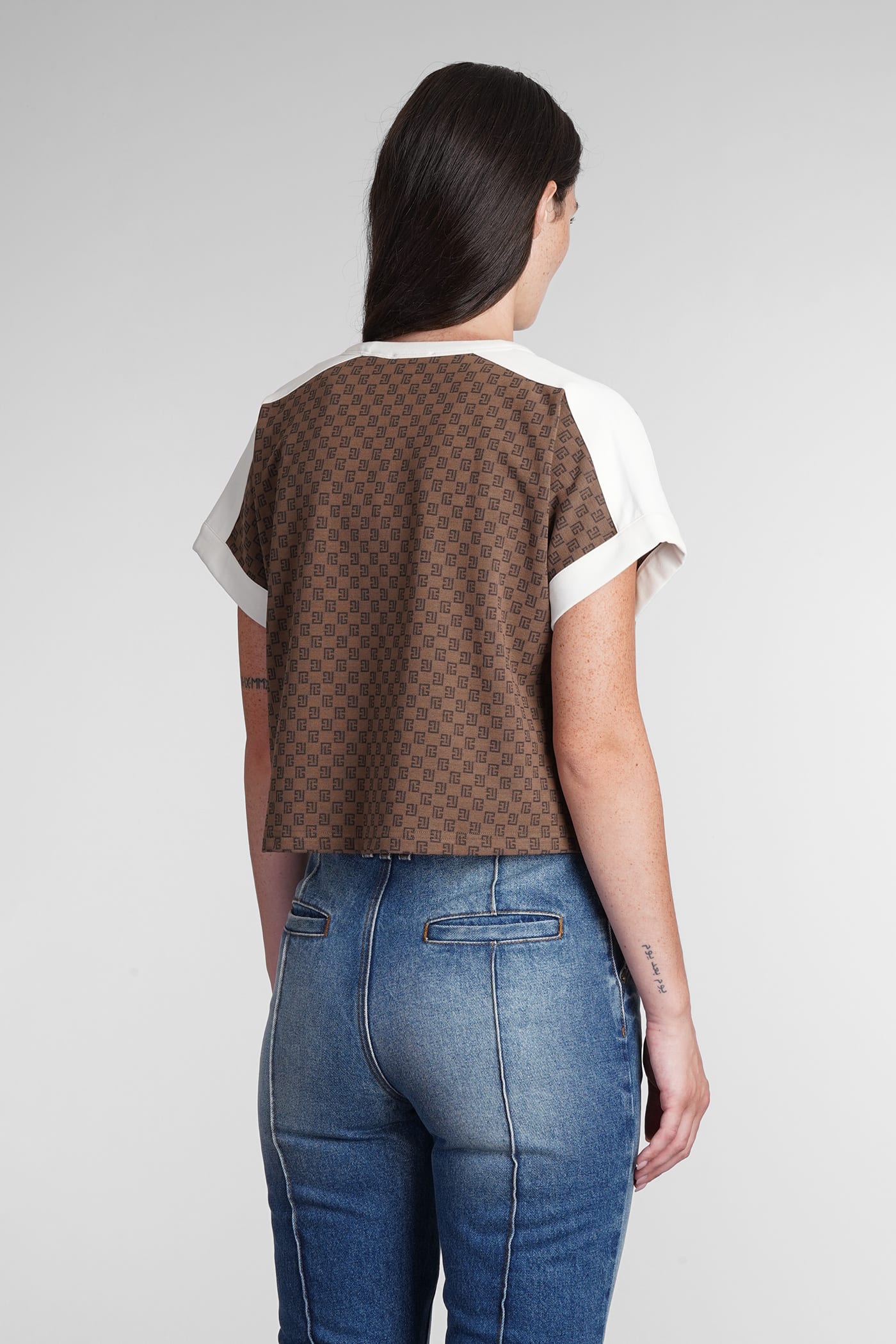 T-Shirt In Brown Cotton