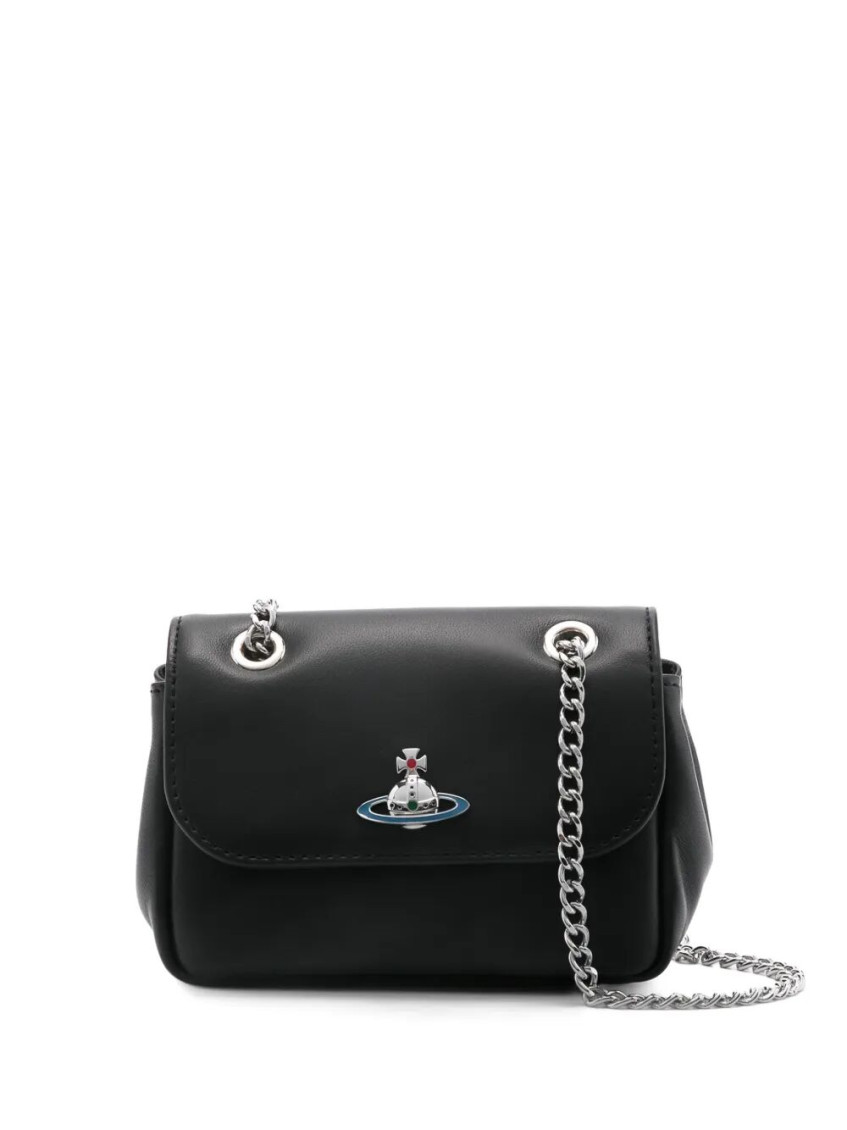 Black small Orb-plaque Crossbody bag