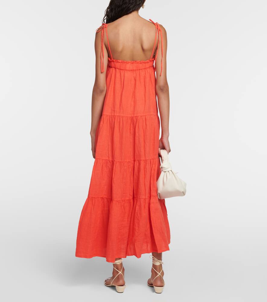 Charlie tiered linen maxi dress