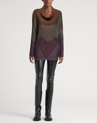 Woman Sweater Brown Size 4 Viscose, Polyamide, Metal, Polyester