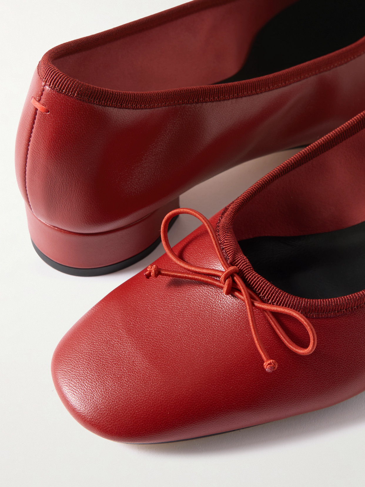 Onda Bow-detailed Leather Pumps - Red