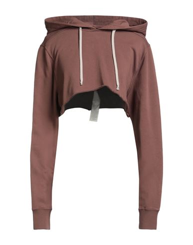 Woman Sweatshirt Brown Size L Cotton