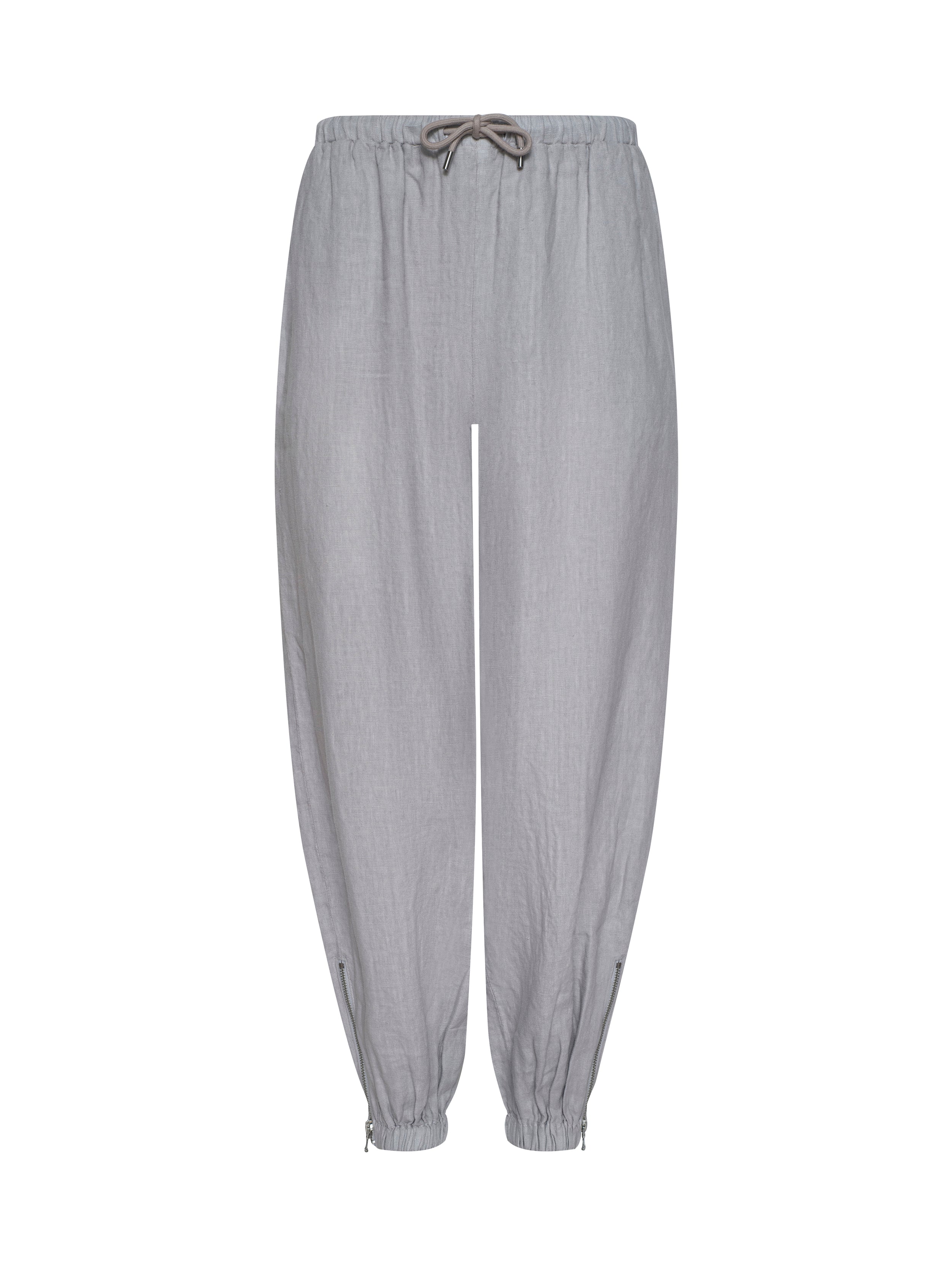 Mariko Linen Jogger In Light Pewter