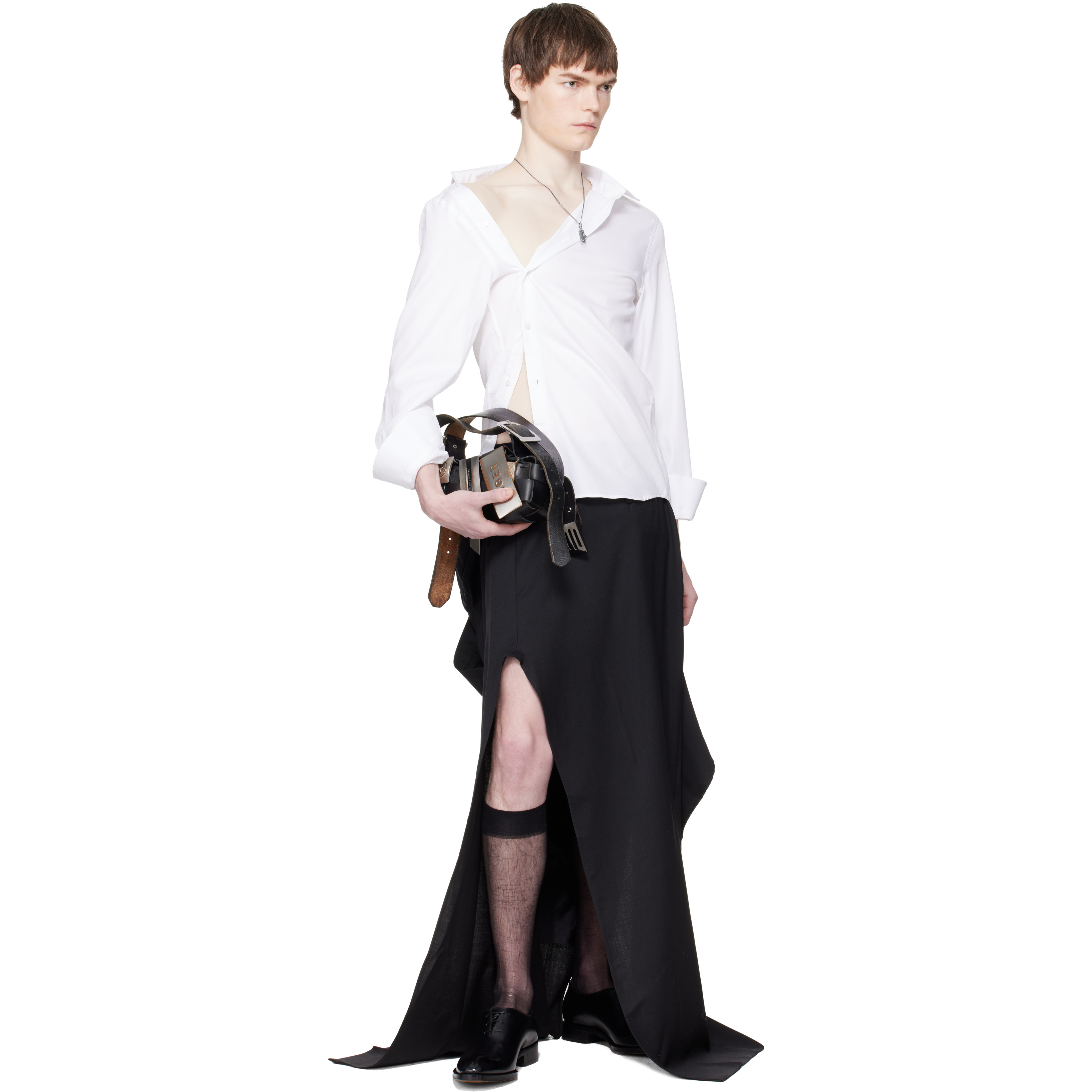 White Asymmetric Shirt