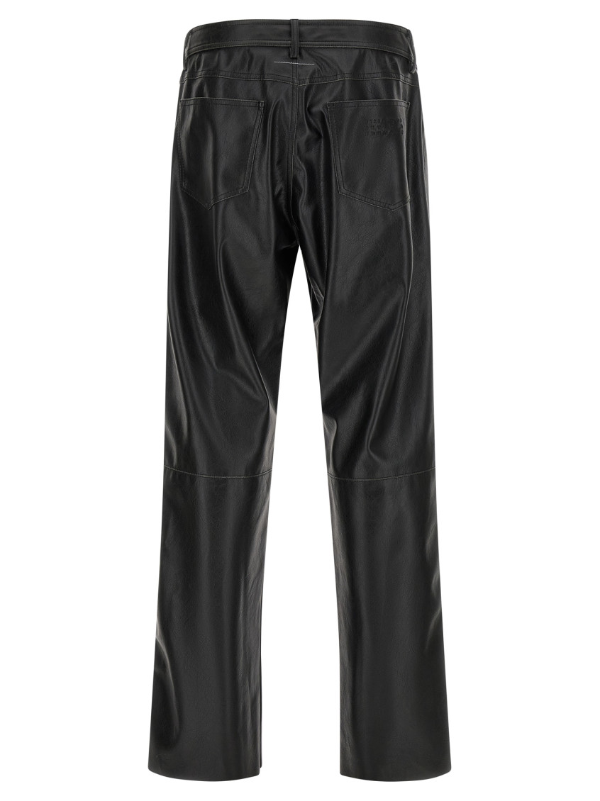Black Relaxed Flat Front Pants