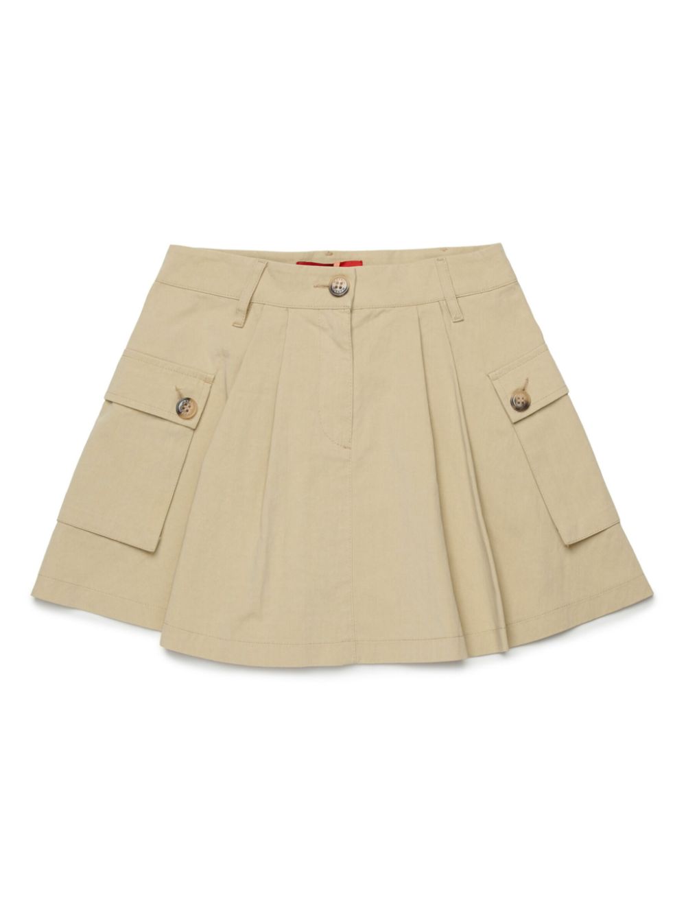 Pleated mini skirt - Neutrals