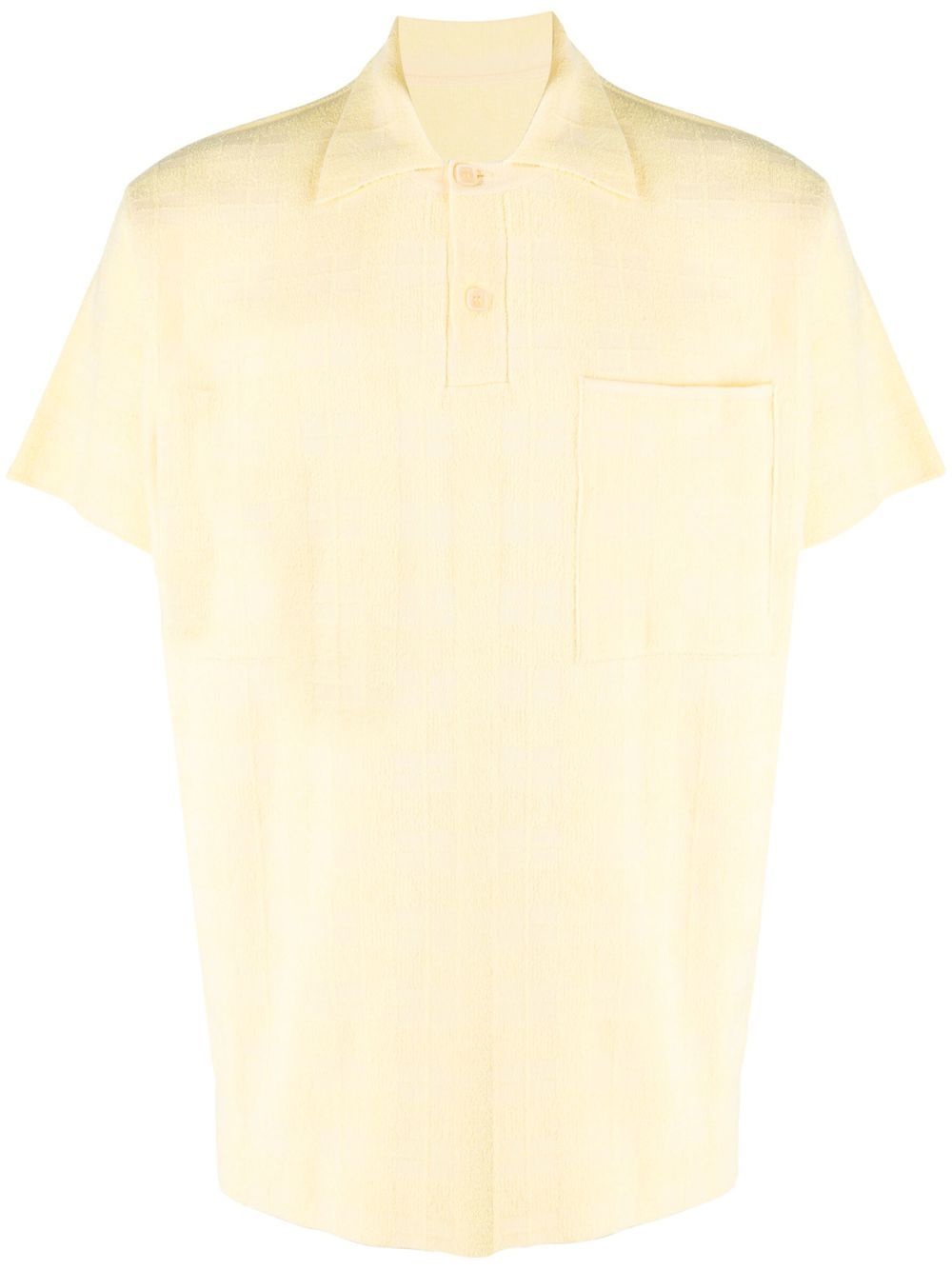 Jacquard-knit polo shirt - Yellow
