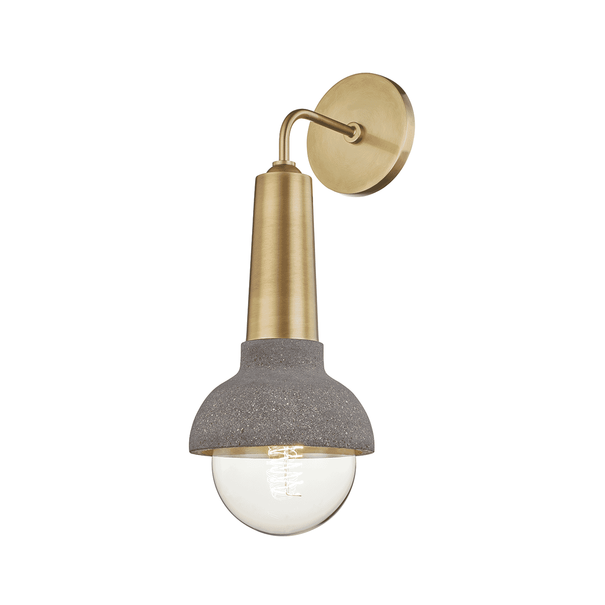 Aged Brass One Light Wall Sconce from the Macy Collection