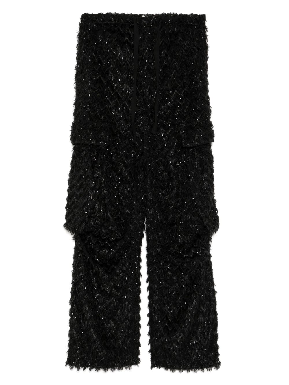 Fluffy Cargo pants - Black