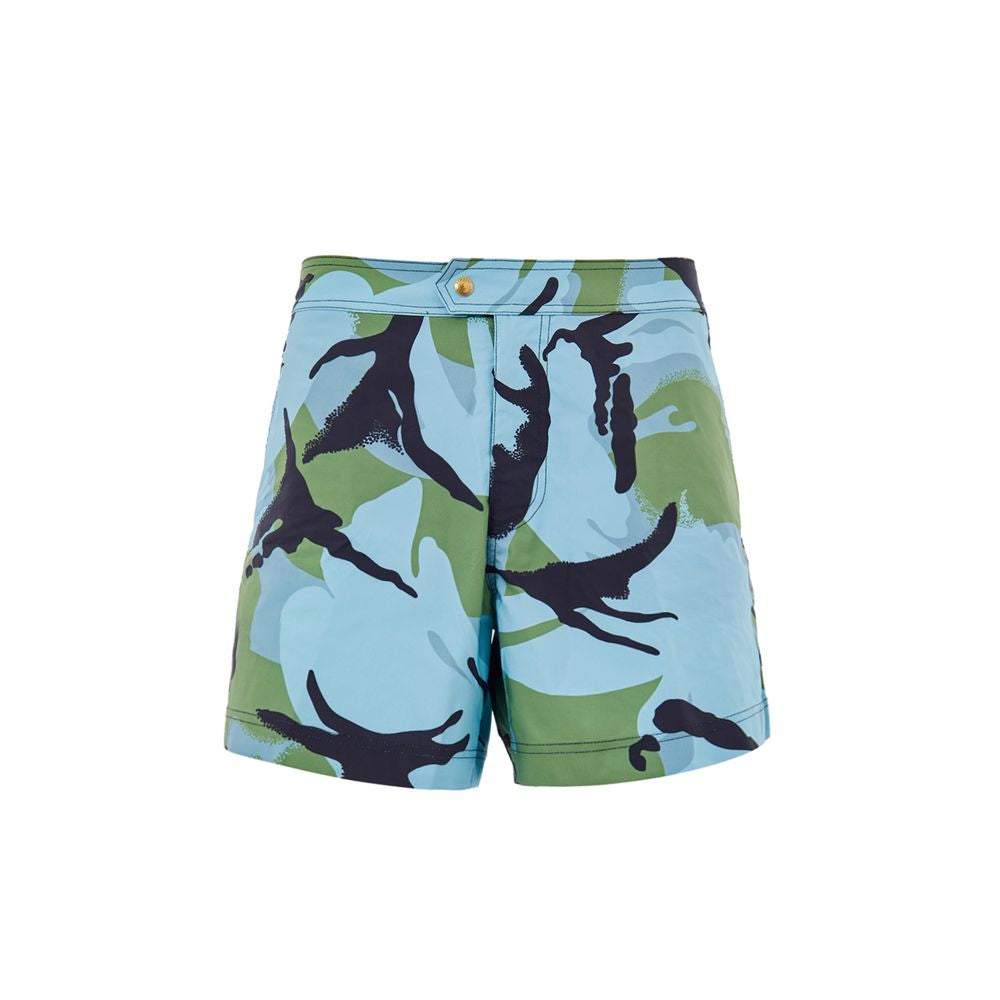 Camouflage Print Swim Shorts — Multicolor