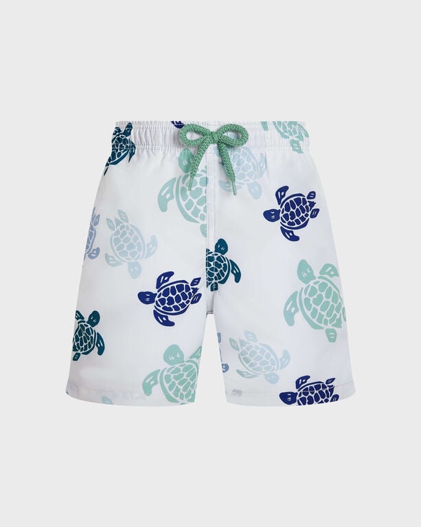 Boys Swim Shorts Tortues Multicolores - Swimwear - Jim - White