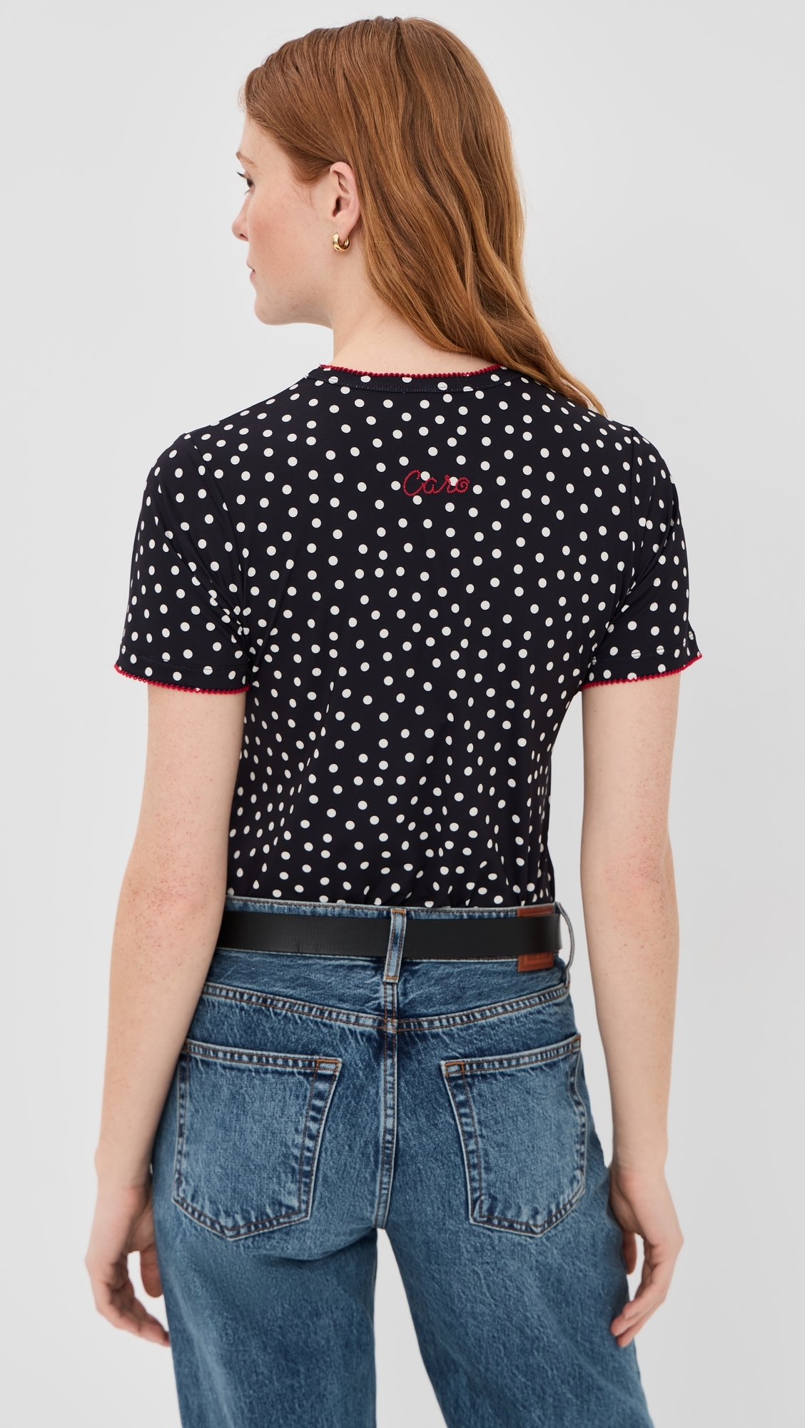 Polka-Dot T-Shirt Black/White Dots