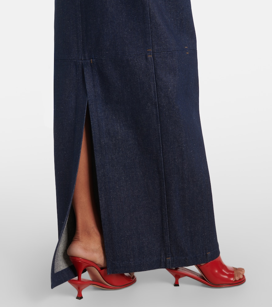 La robe de-Nîmes Spoglio denim bustier dress