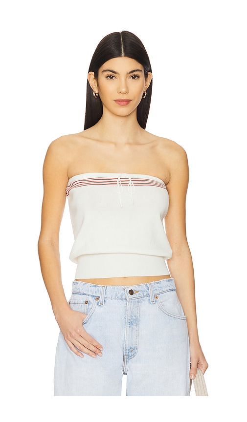 FAITHFULL THE BRAND Arlette Strapless Top in Ivory. -  XL also in L