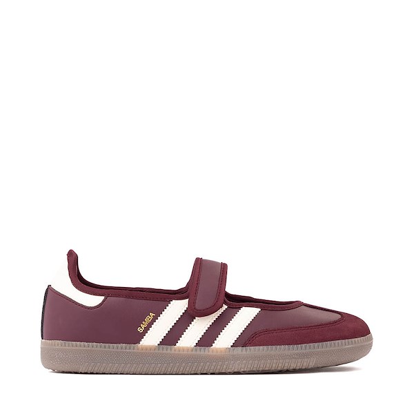 Womens adidas Samba Jane Athletic Shoe - Maroon / Cream White / Gold Metallic