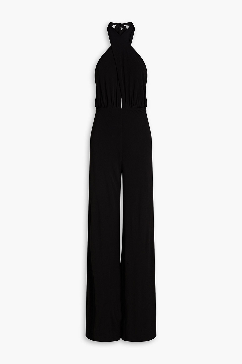 Jersey halterneck wide-leg jumpsuit