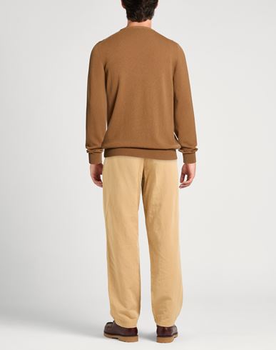 Man Sweater Camel Size 40 Virgin Wool, Viscose, Cashmere