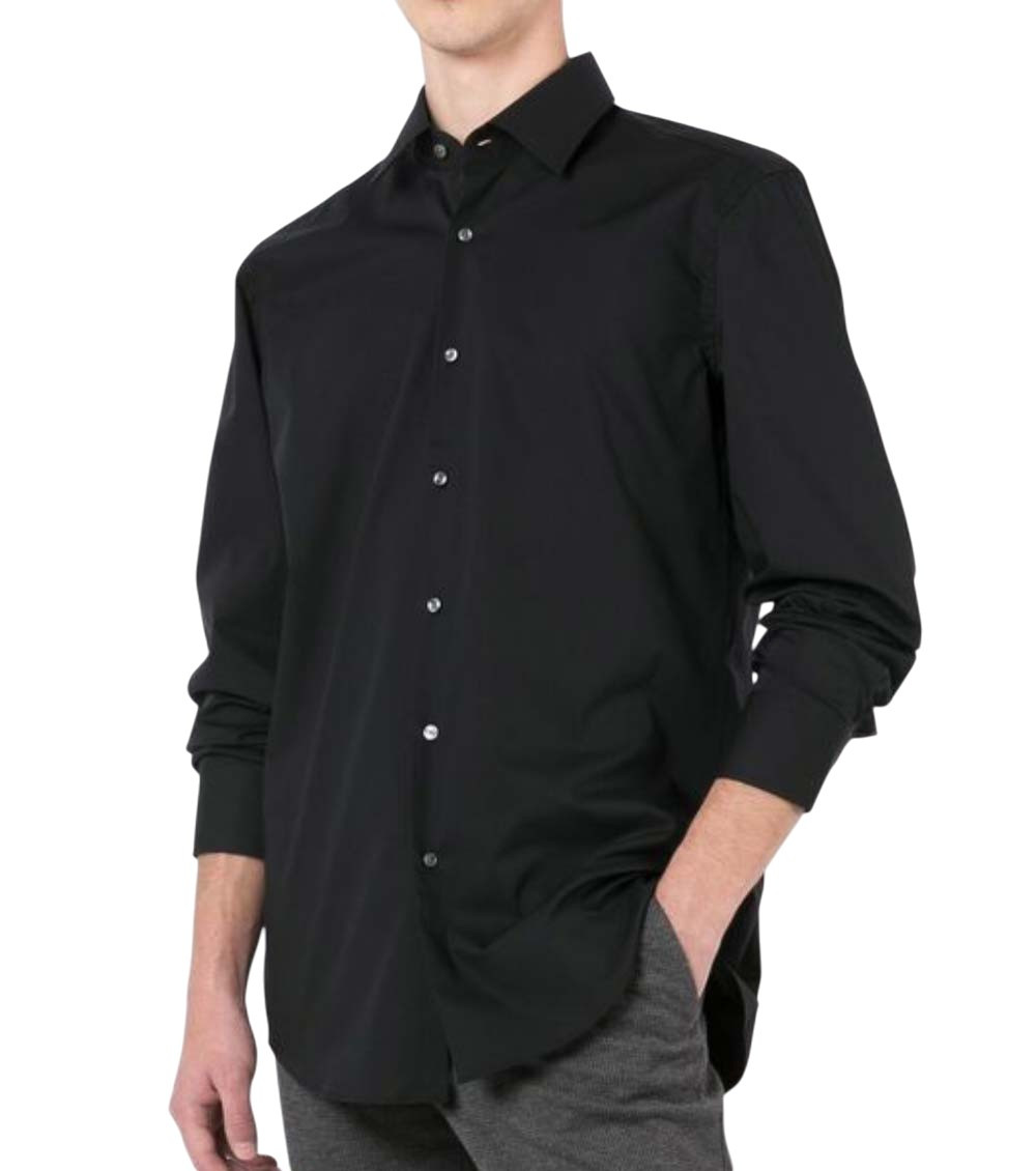 Black Cotton Formal Shirt