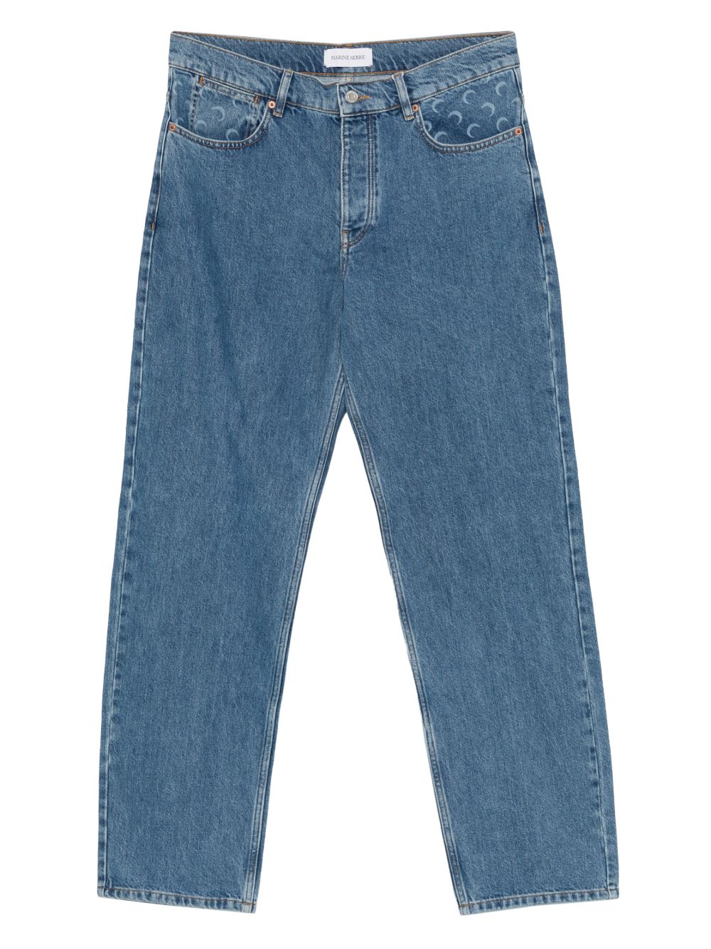 Straight leg denim jeans