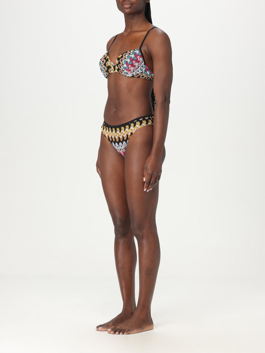 Zigzag-knit bikini set - Black