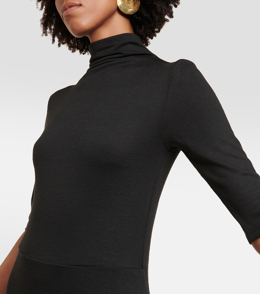 Knitted jersey midi dress