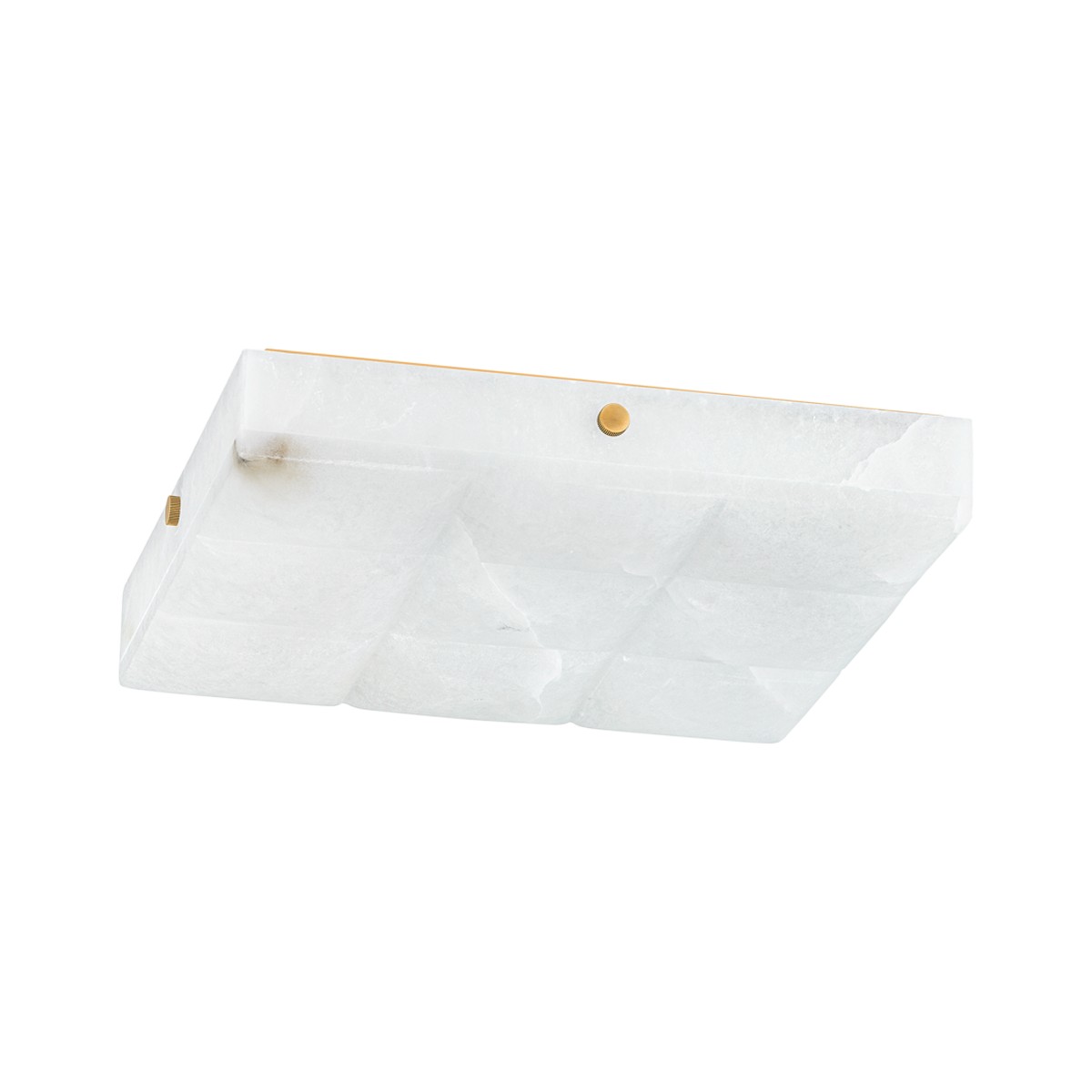 Vintage Brass LED Flush Mount from the Gypsum Collection
