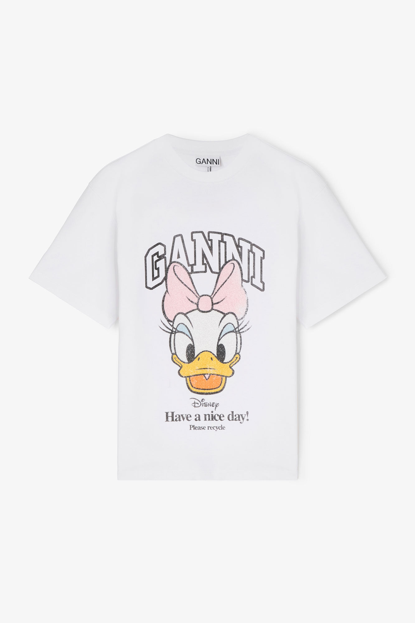 White x Disney Daisy Duck Printed Cropped T-shirt