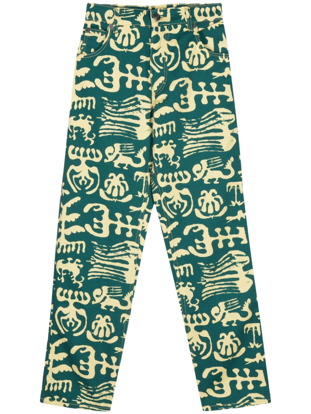 Art logo-patch jeans - Green