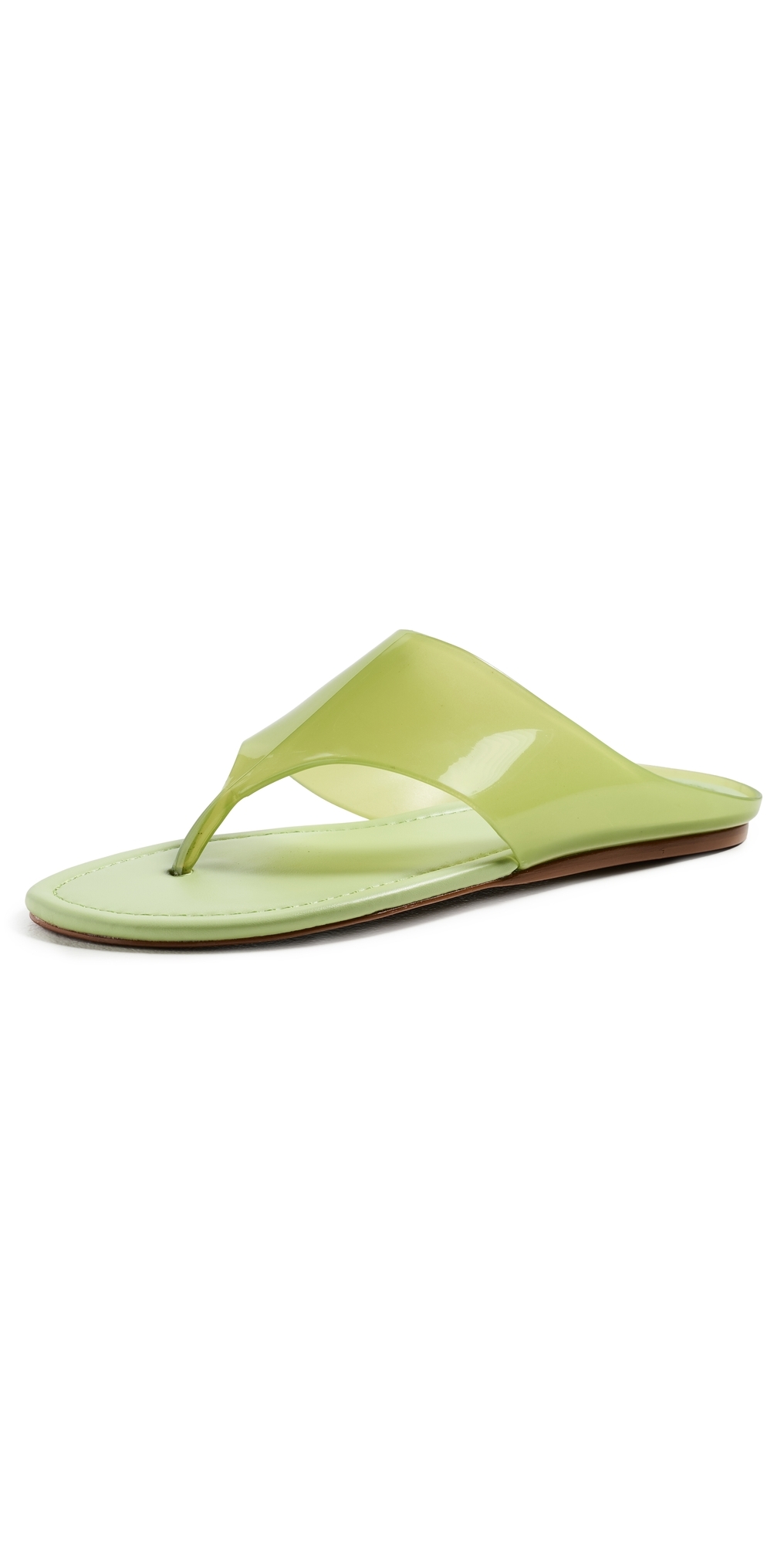 Jelly Thong Flat Sandals Sage Green